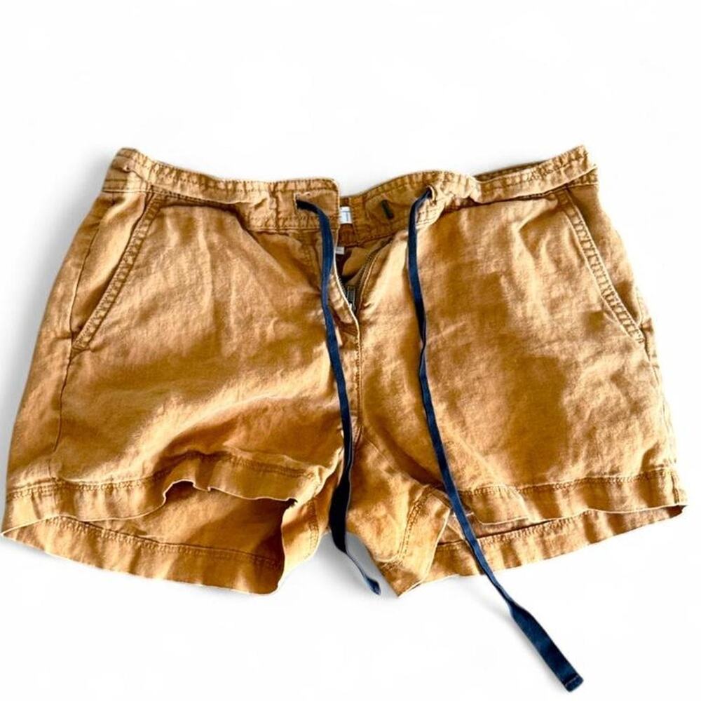 Loft tan linen shorts with